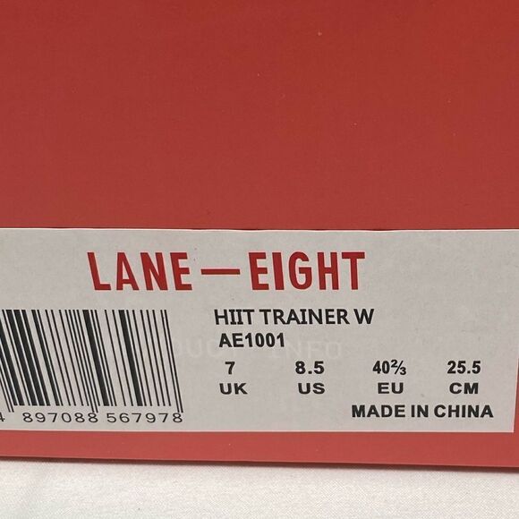 NWT Lane - Eight Unisex HIIT Trainer Shoe White  - Women Size 8.5 - Picture 9 of 13